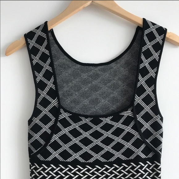 Intermix Black and White A line Knit Dress - Picture 4 of 8